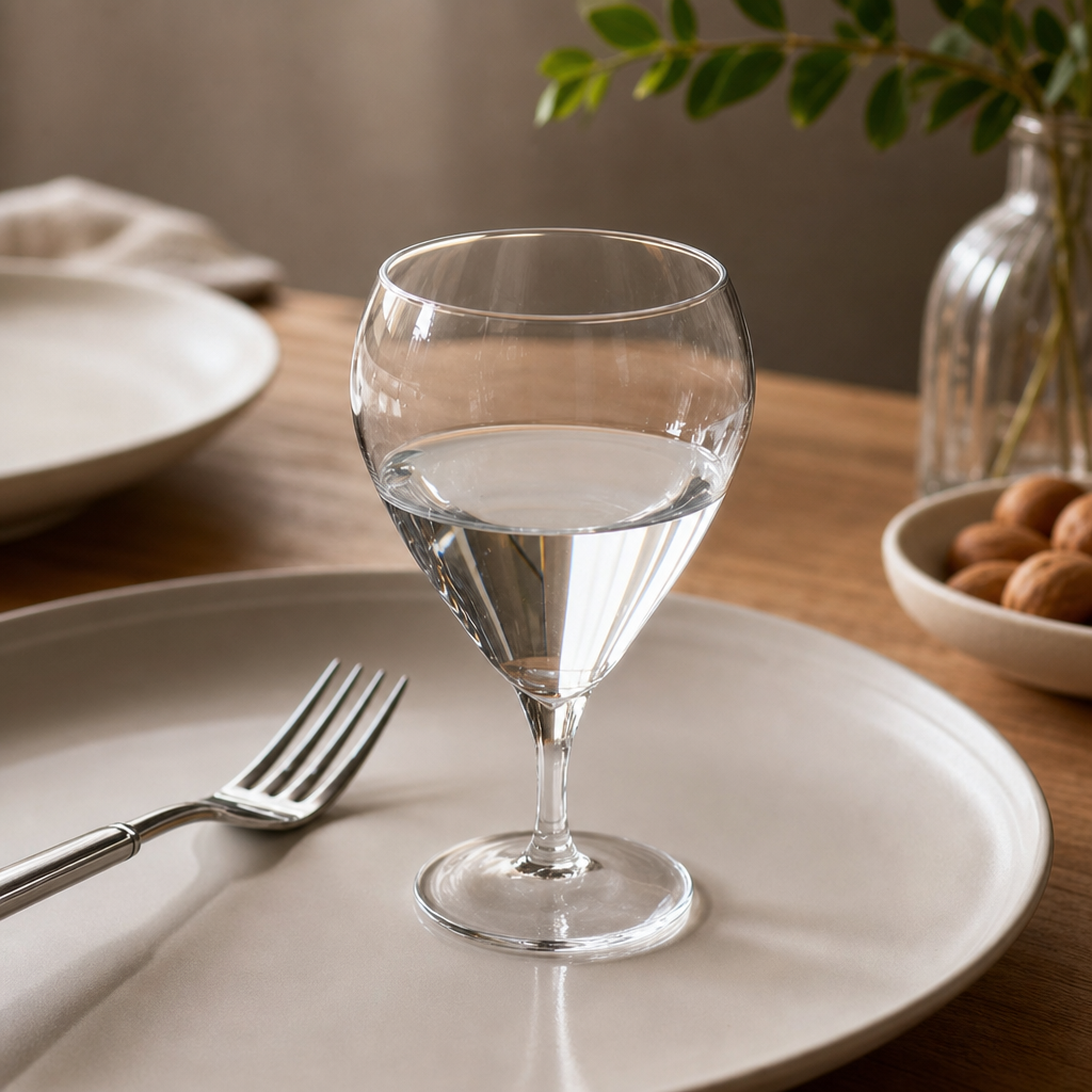 Heart-Shaped Glass Cup – Elegant Drinking Glass
