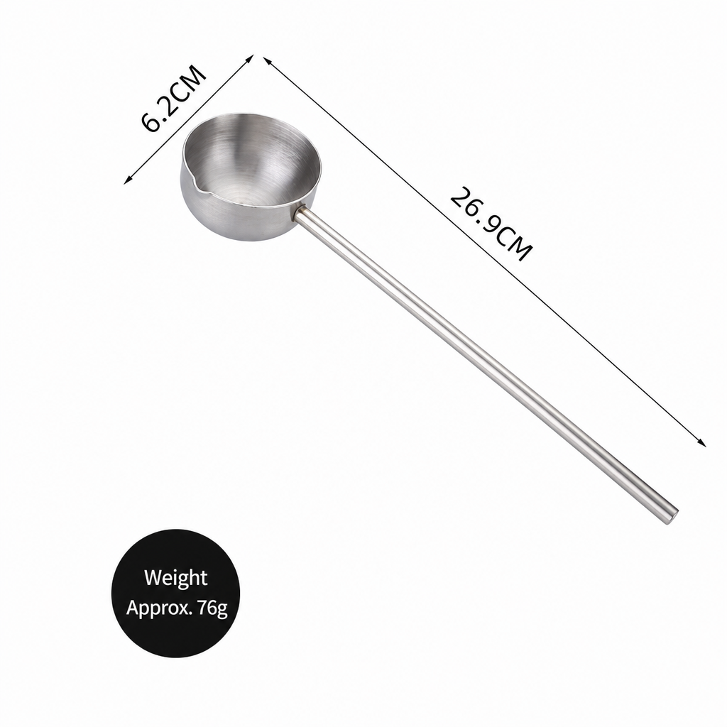 304 Stainless Steel Long Handle Hot Oil Ladle – Deep Frying Cooking Spoon