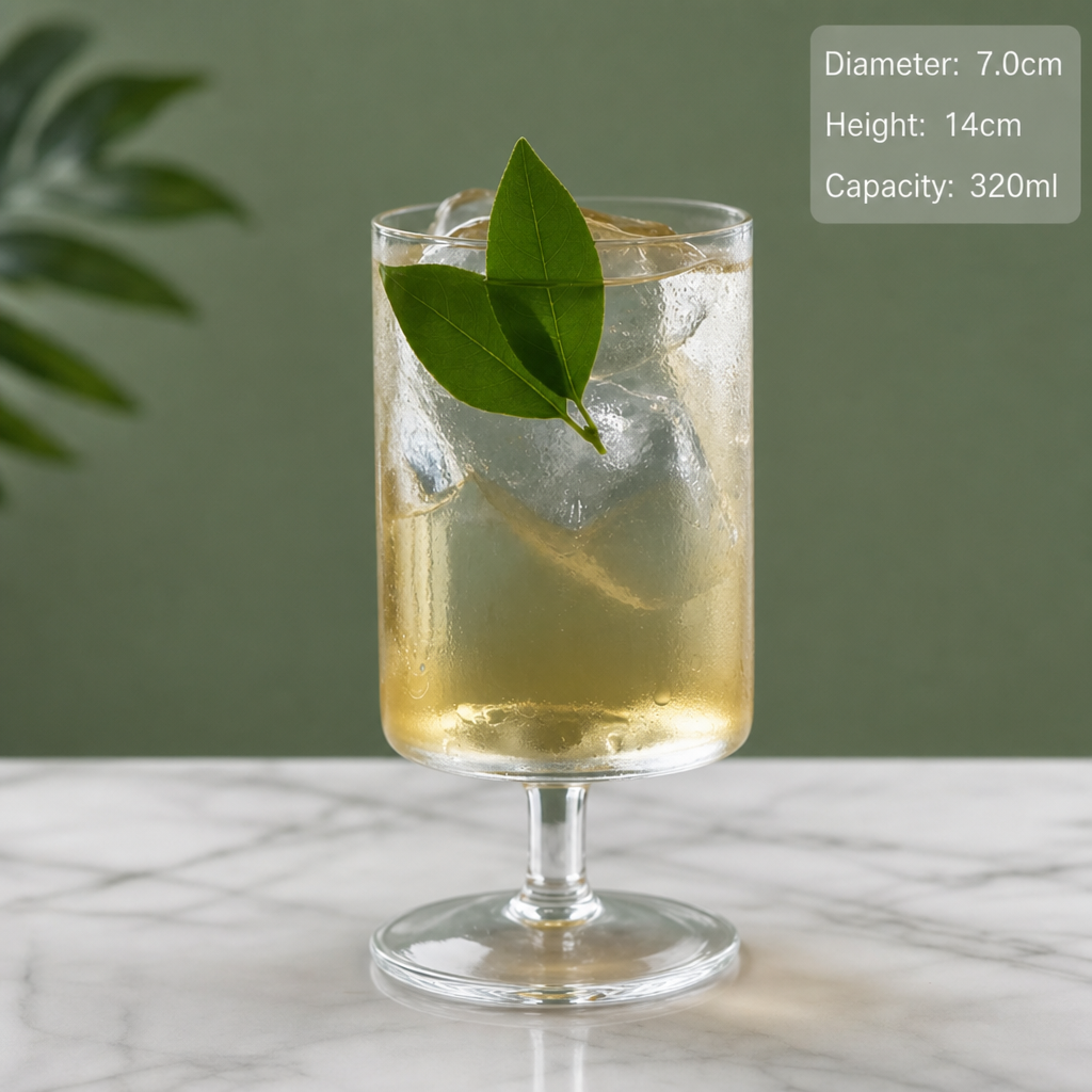 Glass Juice Cup – Clear Drinking Glass for Milk Tea and Beverages