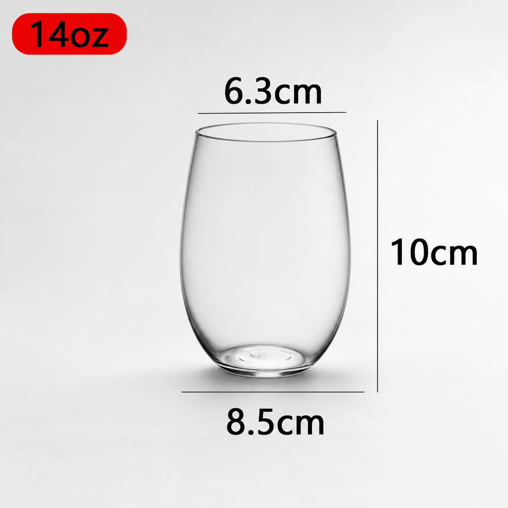 Clear PET Plastic Cup – Transparent Reusable Drinking Cup
