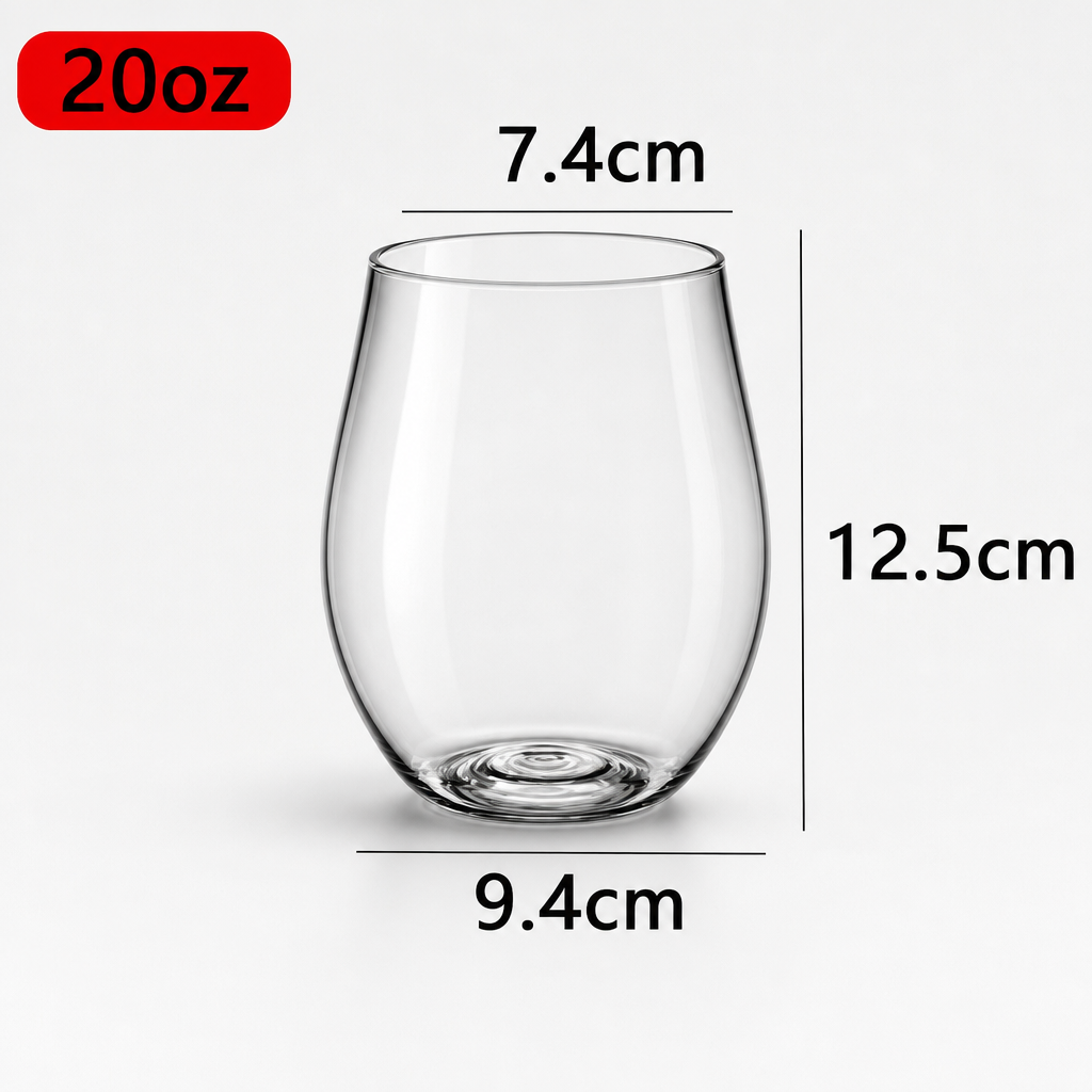 Clear PET Plastic Cup – Transparent Reusable Drinking Cup