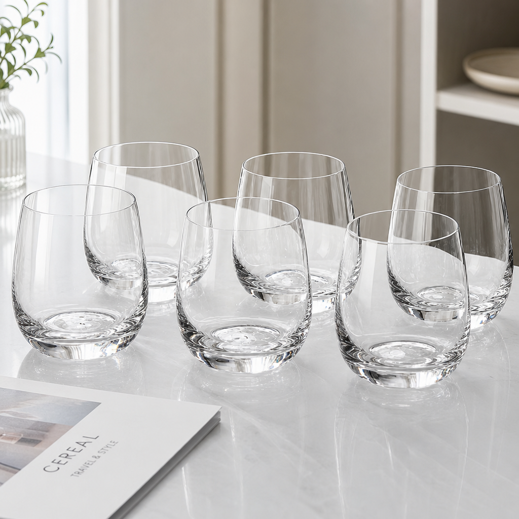 Premium Glass Cup Set – Elegant Drinkware Set
