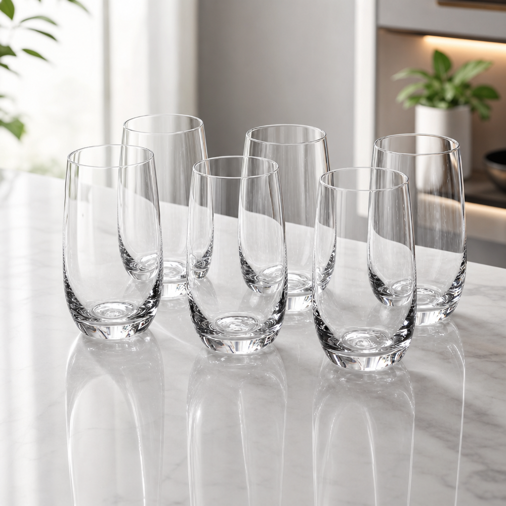 Premium Glass Cup Set – Elegant Drinkware Set