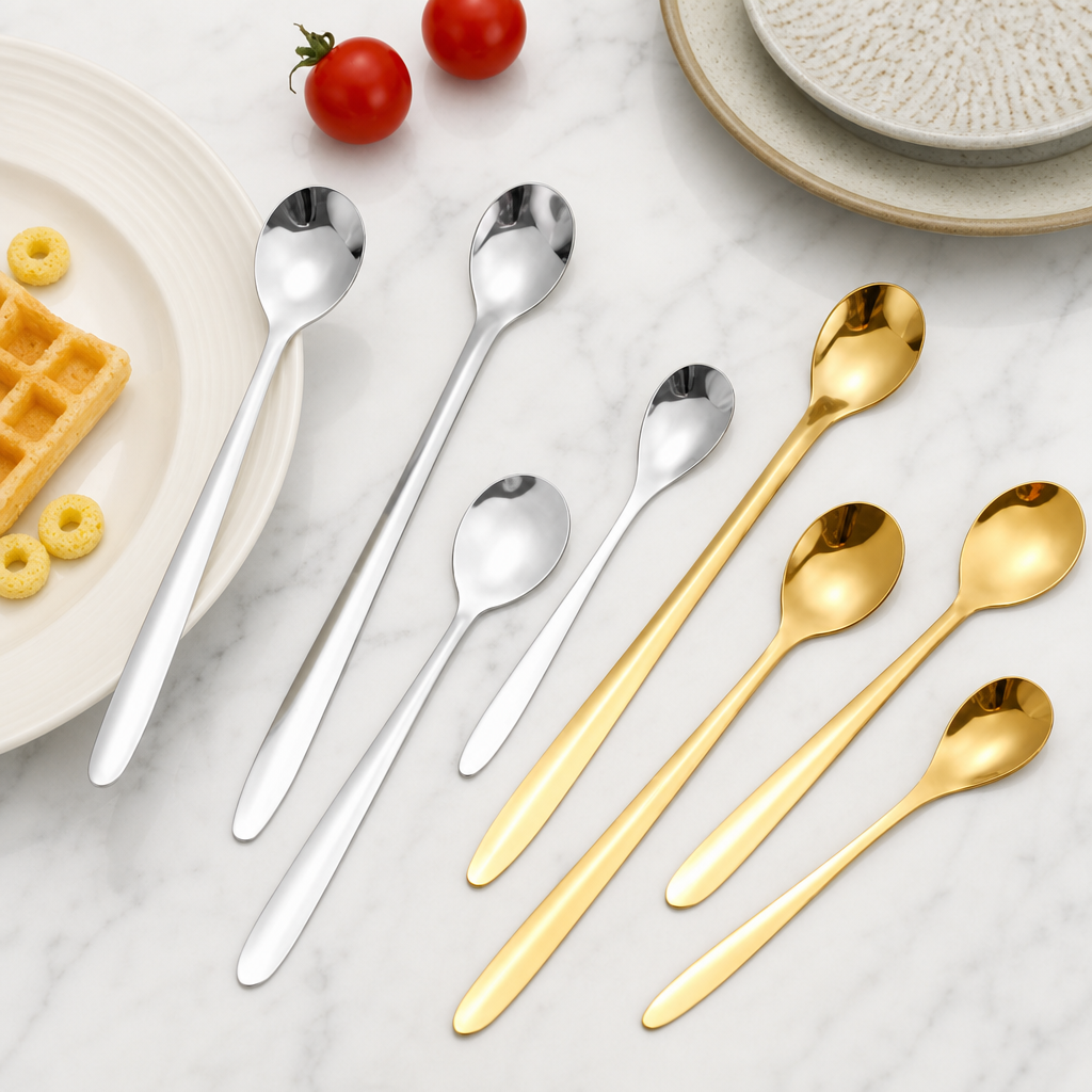 Stainless Steel Long Handle Stirring Spoon – Extended Small Soup Spoon