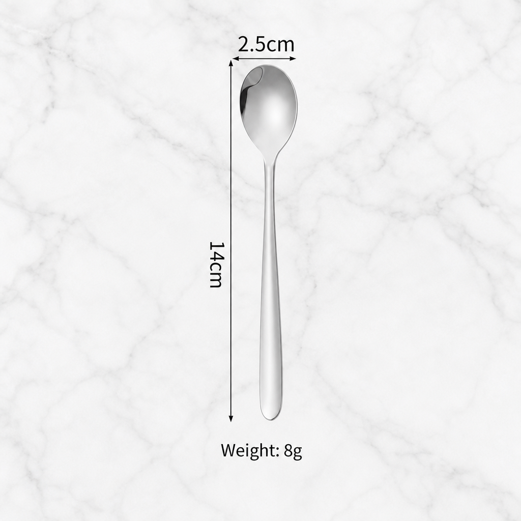 Stainless Steel Long Handle Stirring Spoon – Extended Small Soup Spoon