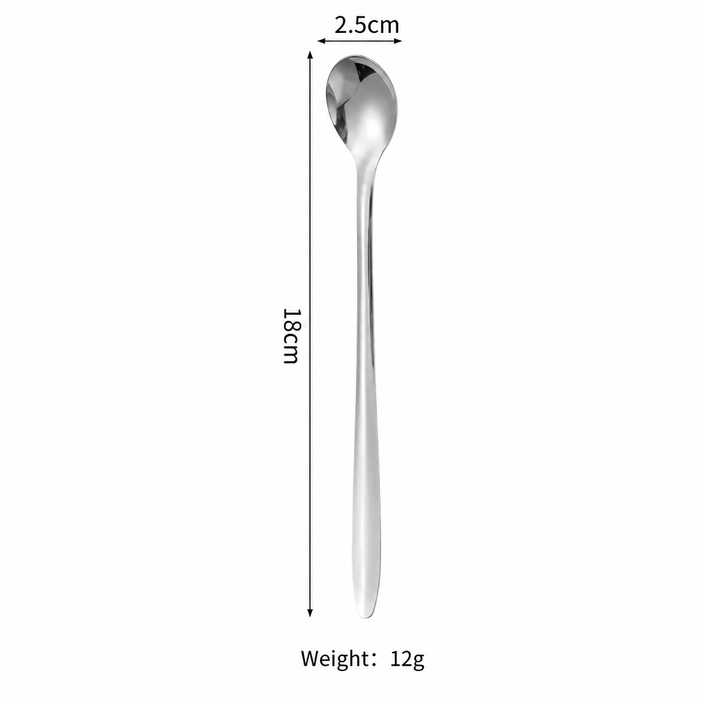 Stainless Steel Long Handle Stirring Spoon – Extended Small Soup Spoon