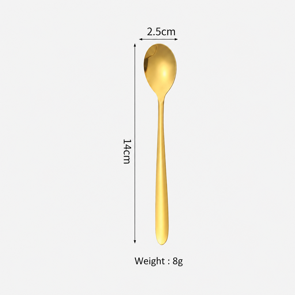 Stainless Steel Long Handle Stirring Spoon – Extended Small Soup Spoon