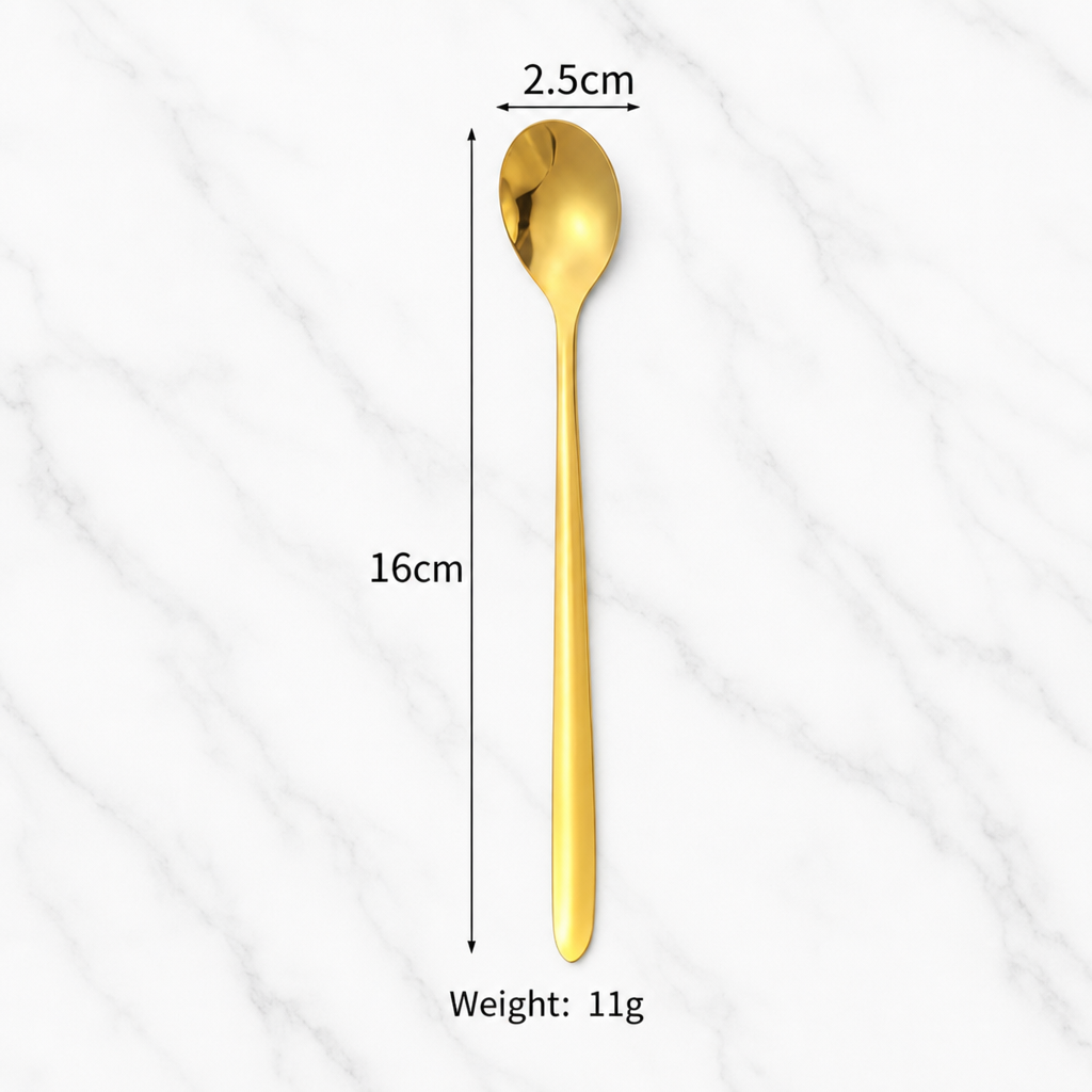 Stainless Steel Long Handle Stirring Spoon – Extended Small Soup Spoon