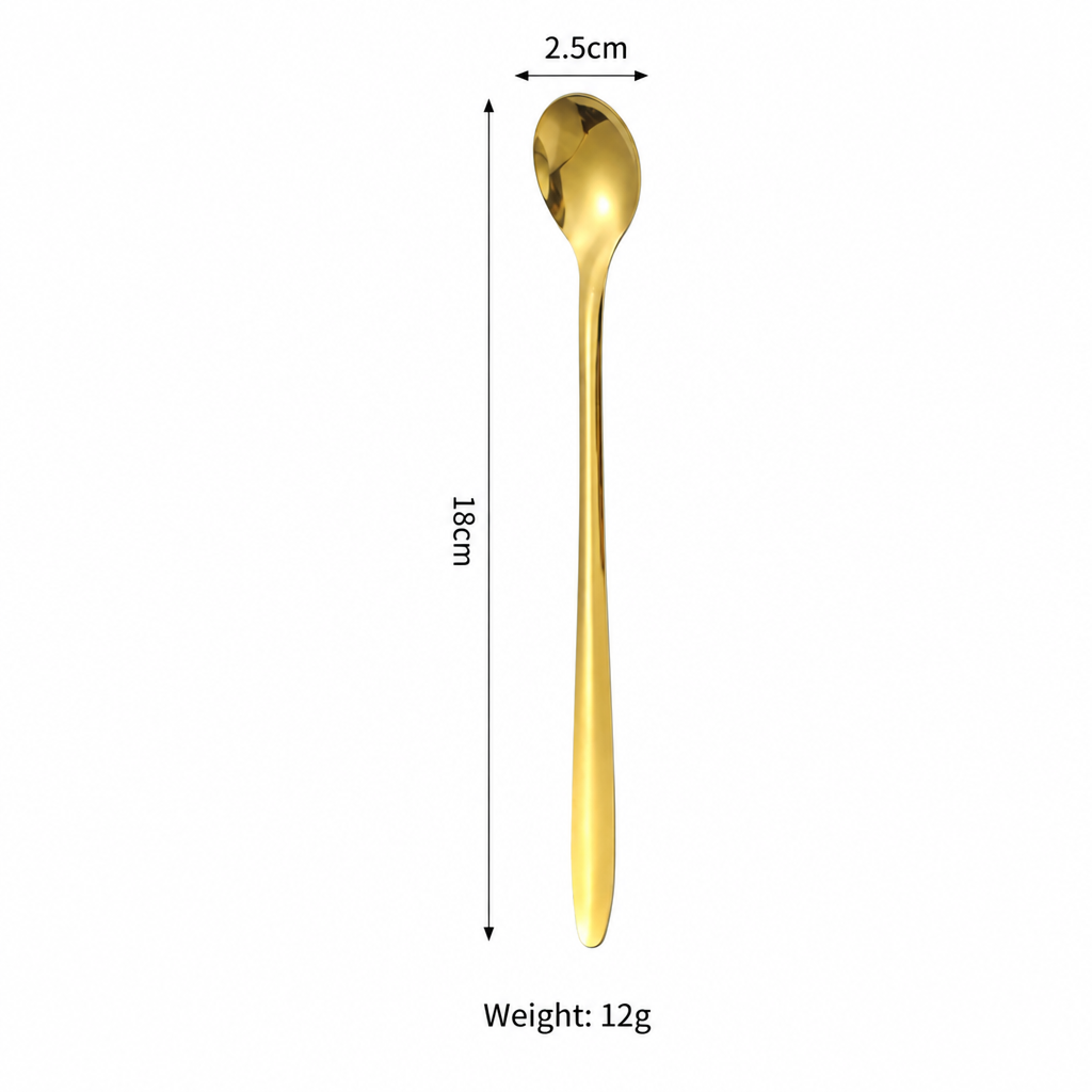 Stainless Steel Long Handle Stirring Spoon – Extended Small Soup Spoon