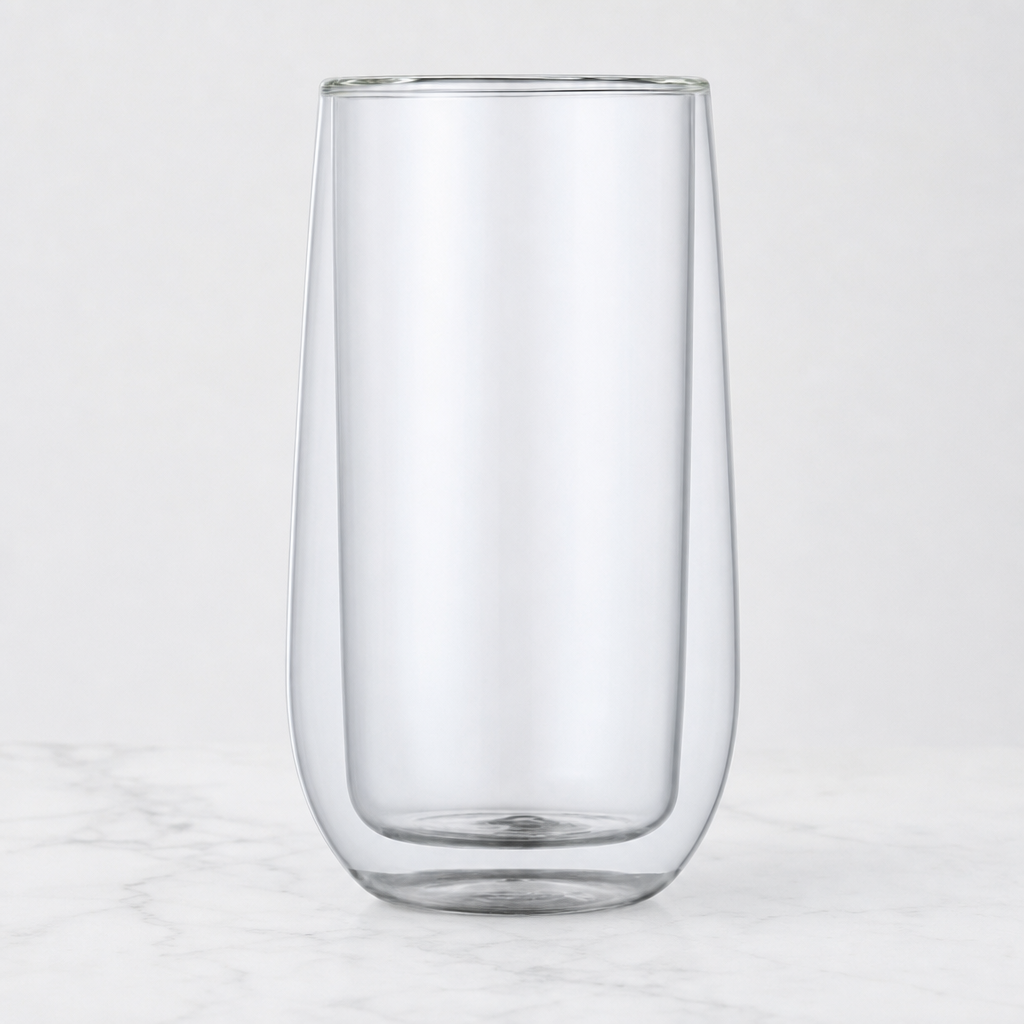 Double Wall Glass Cup – Thickened Insulated Heat-Resistant Drinking Glass
