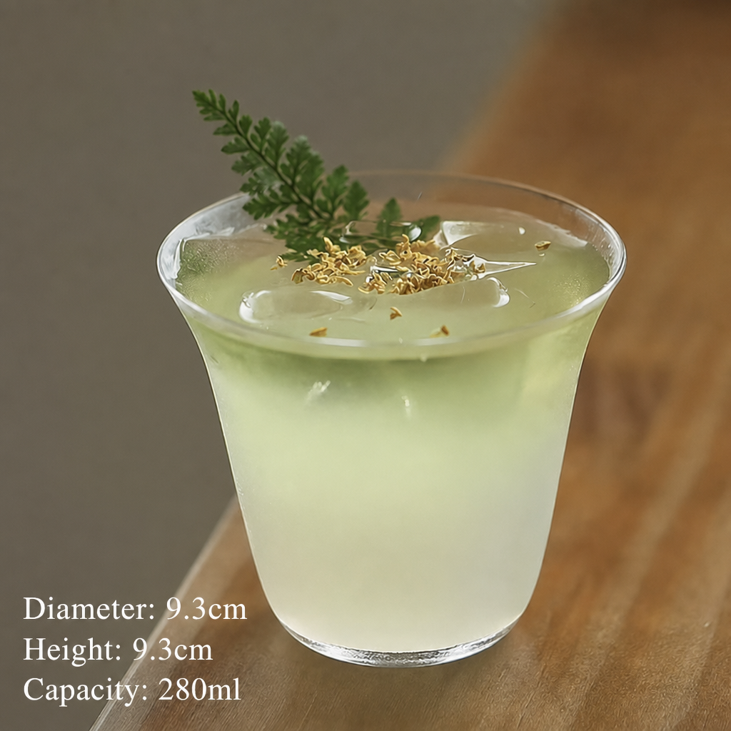Modern Flared Cocktail Glass, 280 Ml Clear Drinking Glass