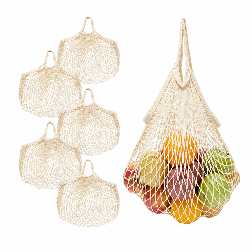 Foldable Cotton Mesh Shopping Bag