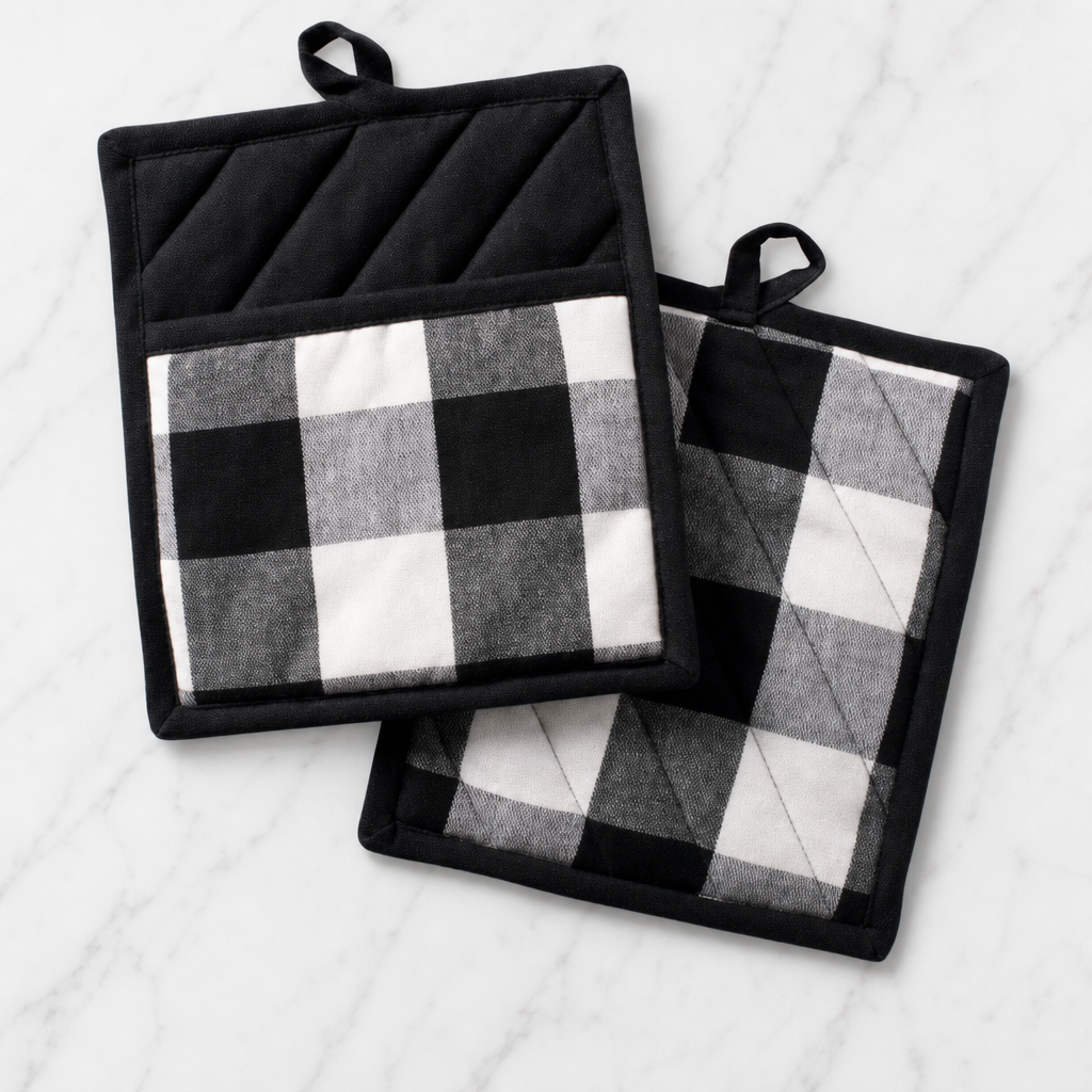 Cotton Checkered Heat Resistant Pot Holder