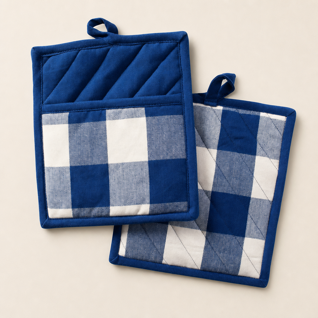 Cotton Checkered Heat Resistant Pot Holder