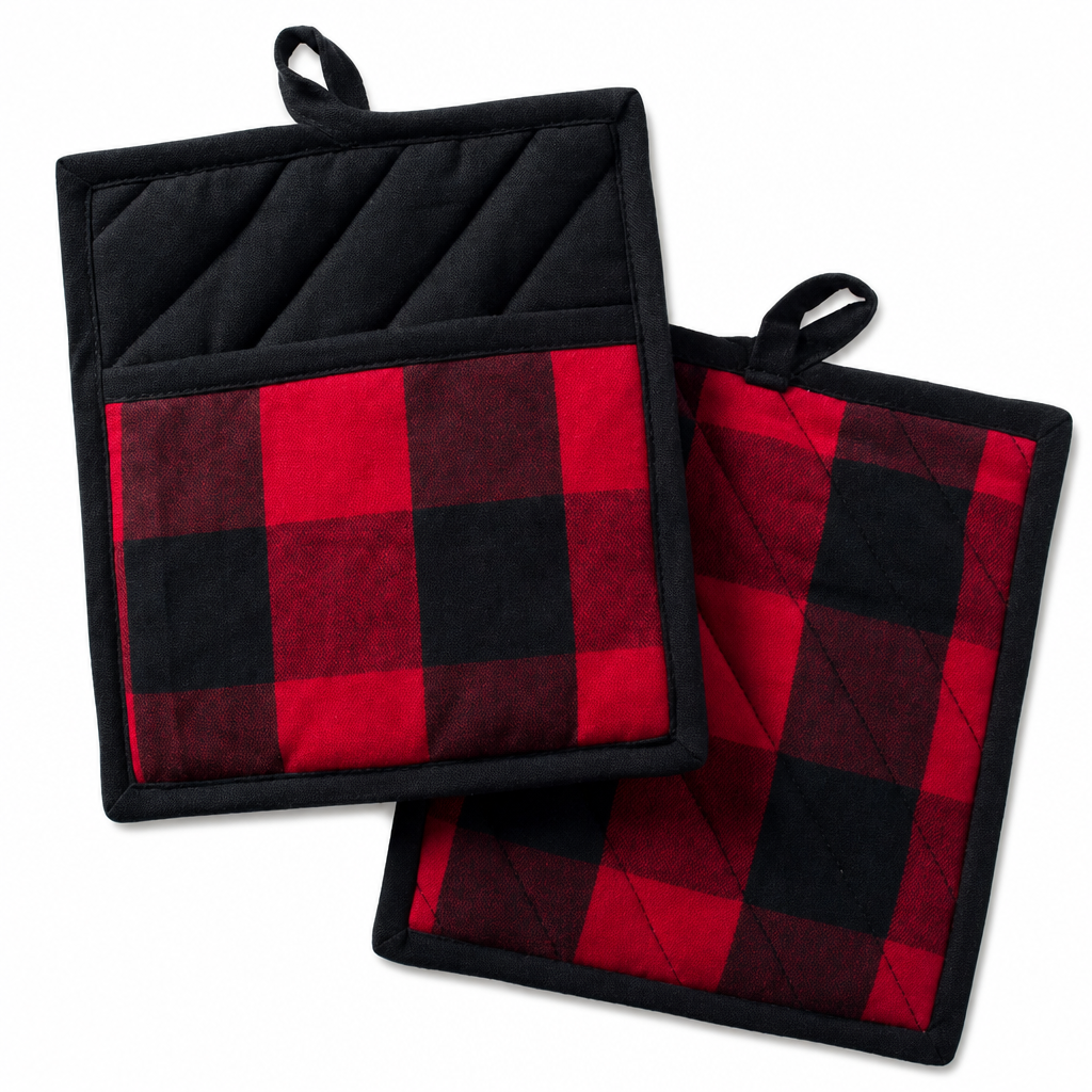 Cotton Checkered Heat Resistant Pot Holder