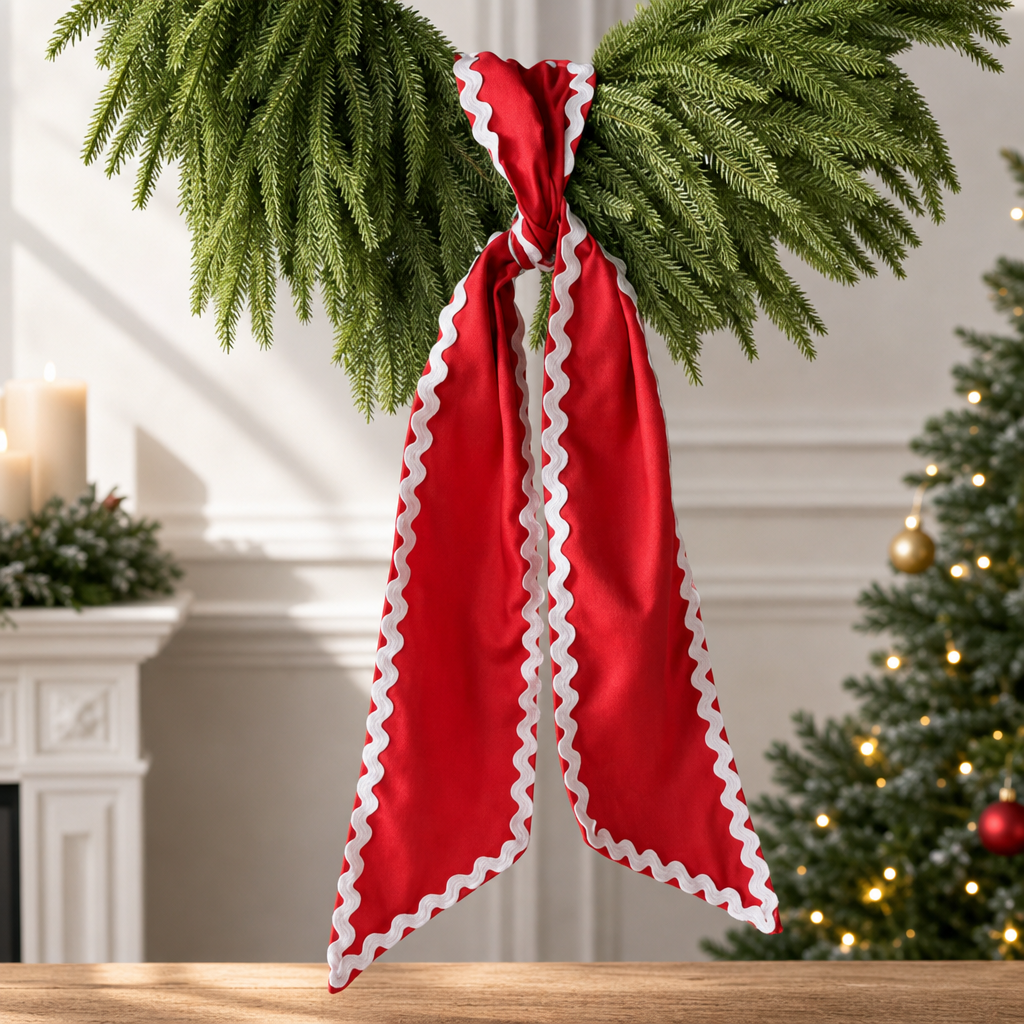 Ruffle Garland Ribbon – Decorative Wreath Ribbon