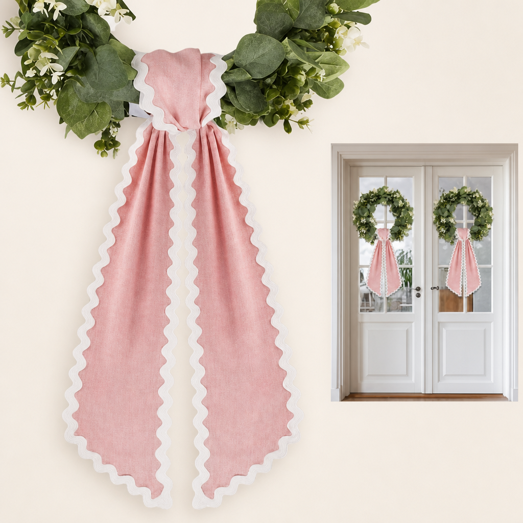 Ruffle Garland Ribbon – Decorative Wreath Ribbon