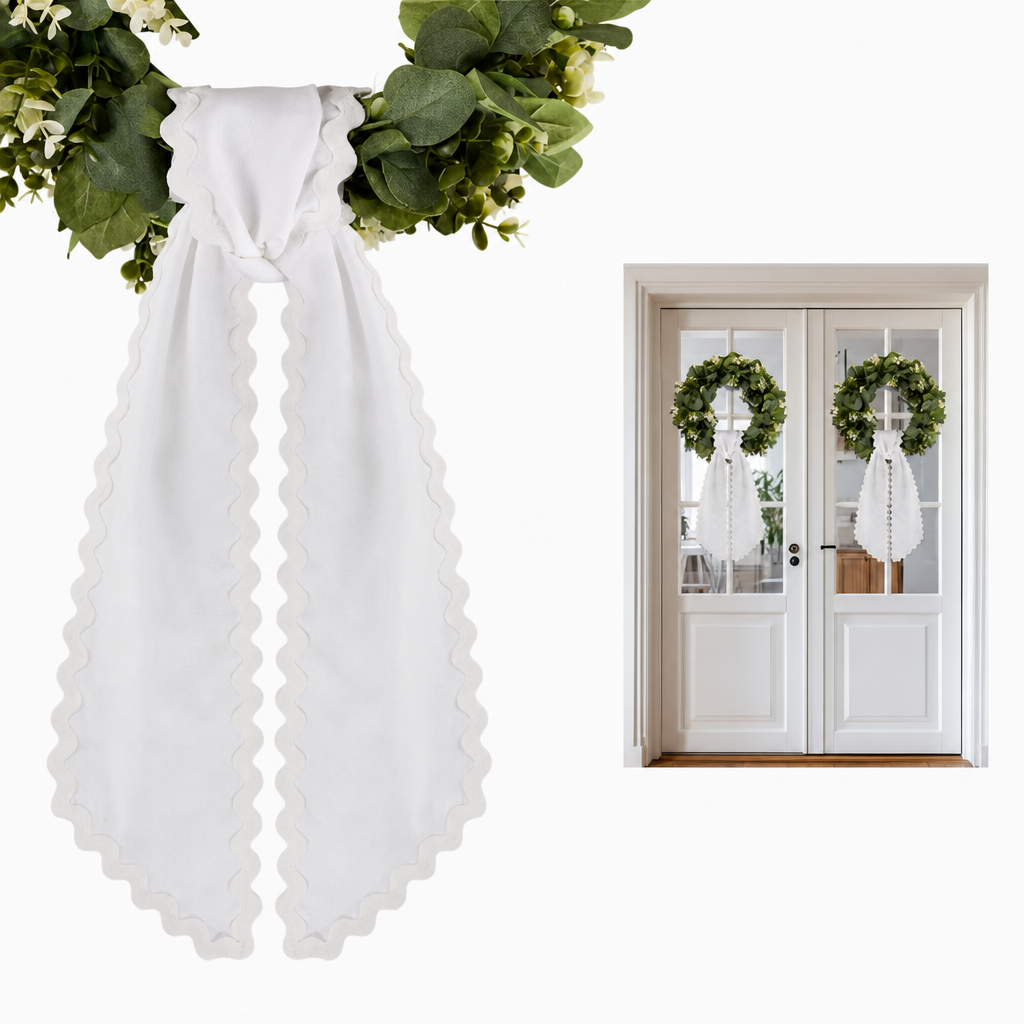 Ruffle Garland Ribbon – Decorative Wreath Ribbon