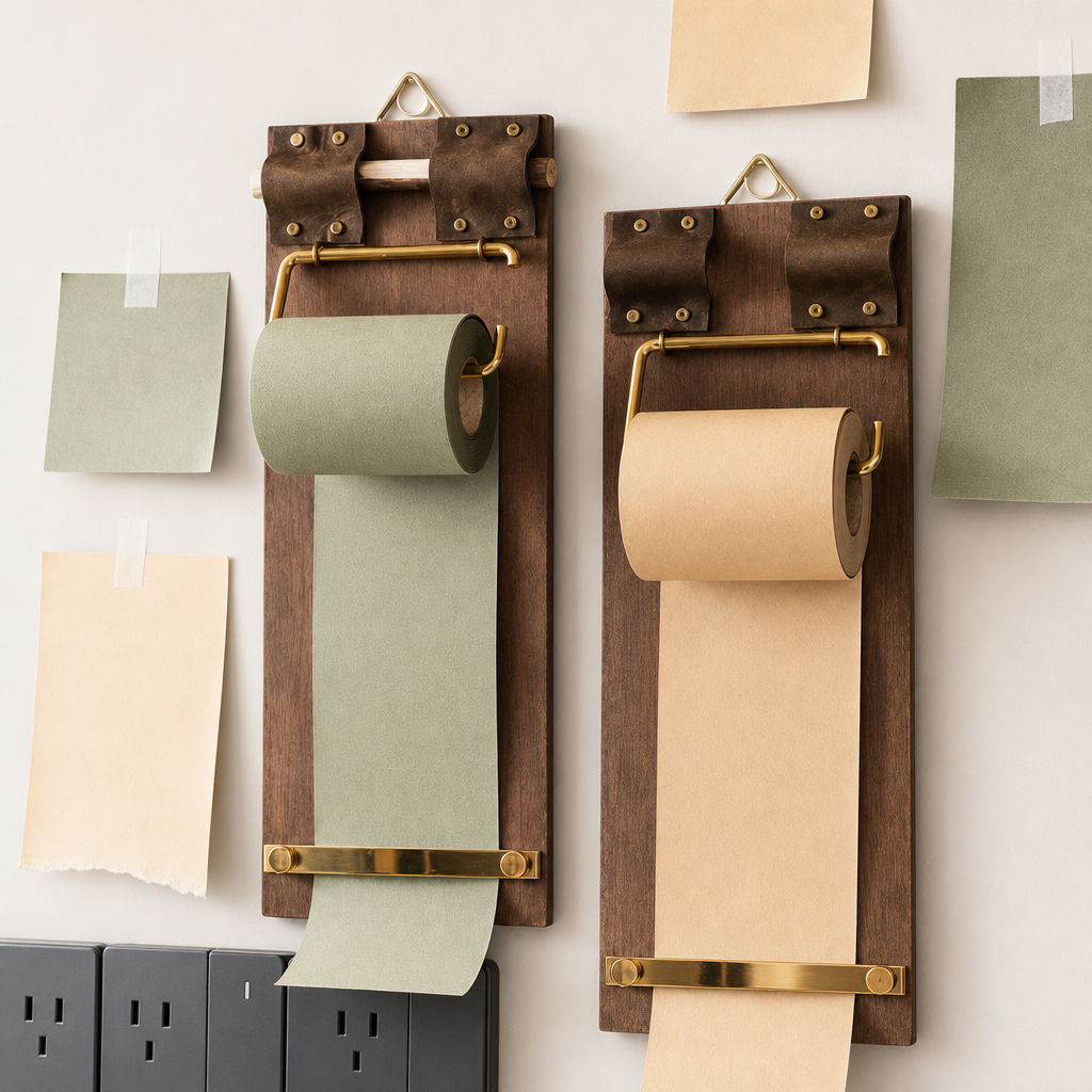 Vintage Hanging Memo Board with Clip – Tear-Off Roll Note Paper Holder