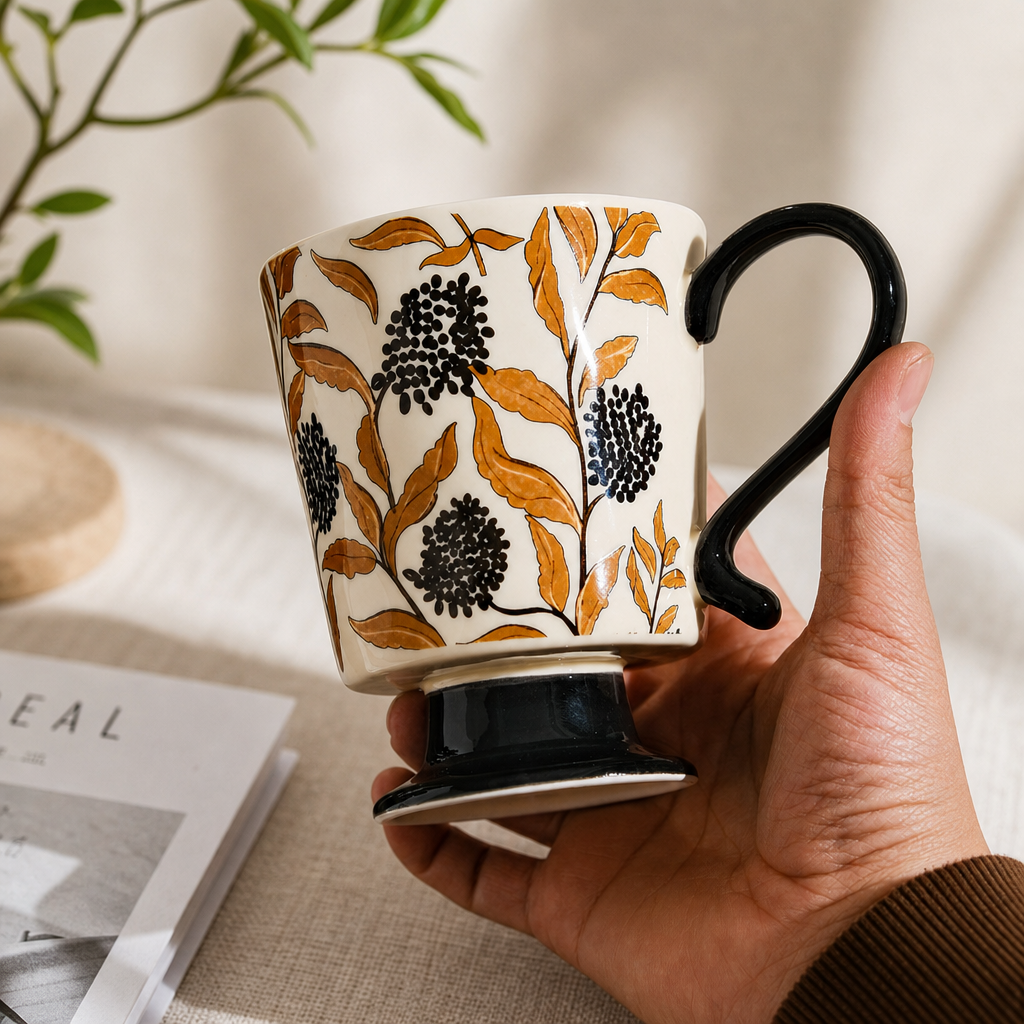 Ceramic Coffee Mug – Office Coffee Cup with Handle