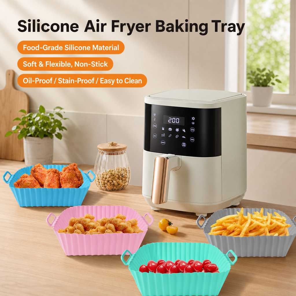 Food Grade Silicone Air Fryer Baking Tray