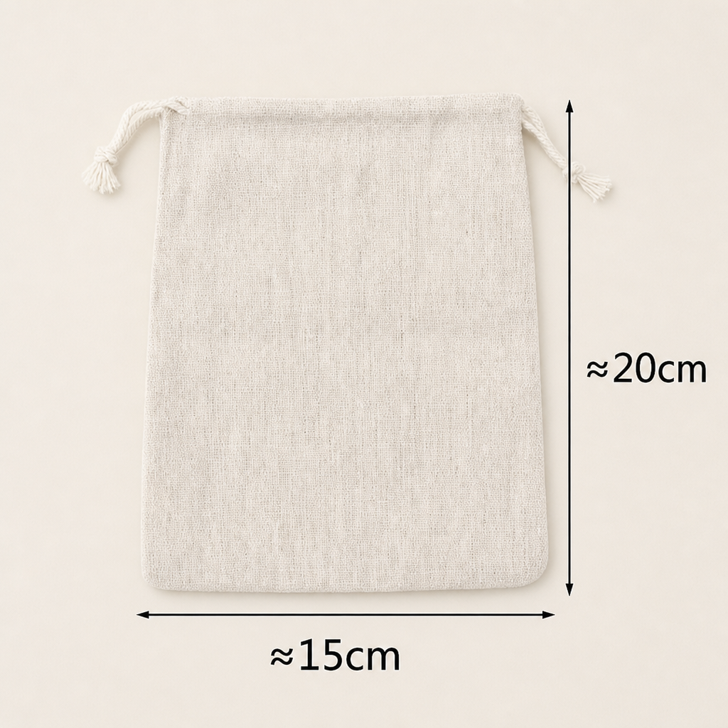 Natural Cotton Linen Drawstring Pouch