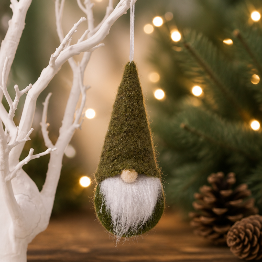 Christmas Knitted Hat Faceless Doll – Cute Plush Forest Grandpa Christmas Figure