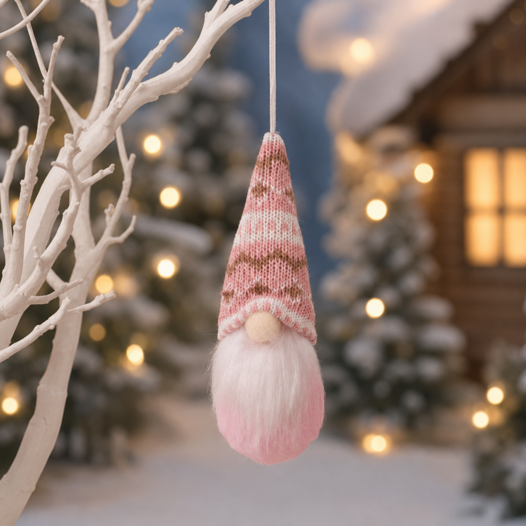Christmas Knitted Hat Faceless Doll – Cute Plush Forest Grandpa Christmas Figure