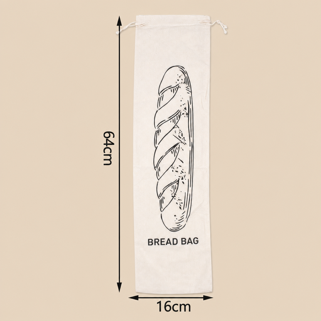 Cotton Linen Bread Bag – Reusable Bread Storage Bag