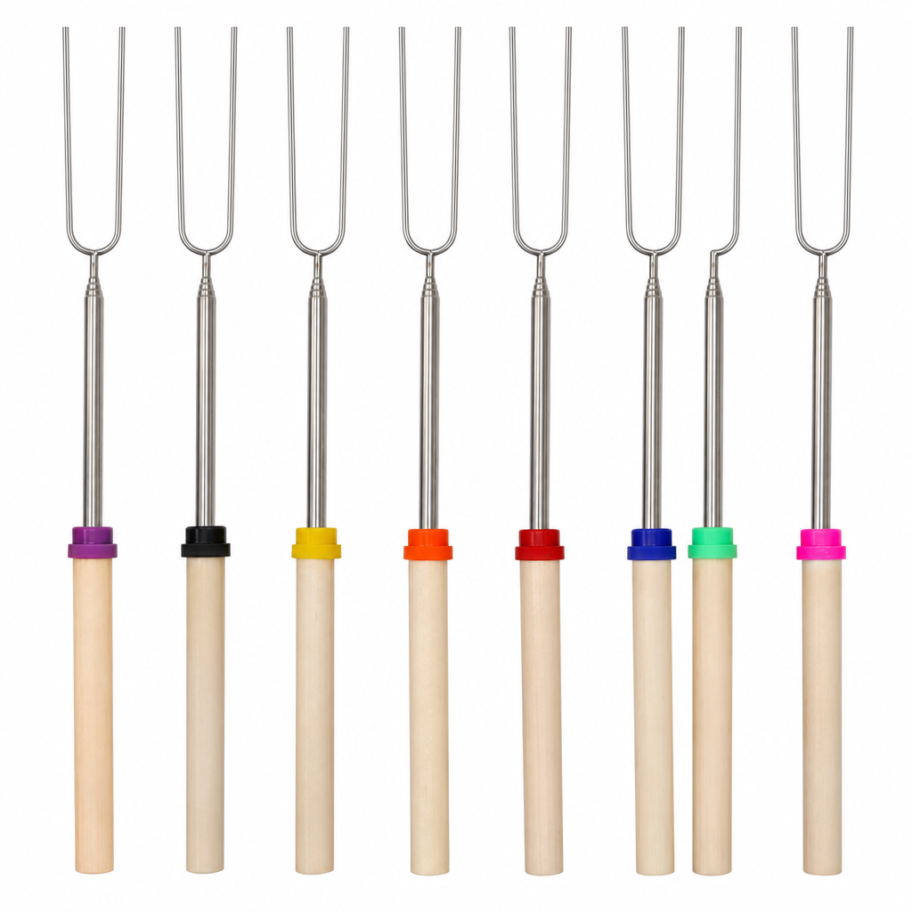 Stainless Steel Retractable BBQ Skewers