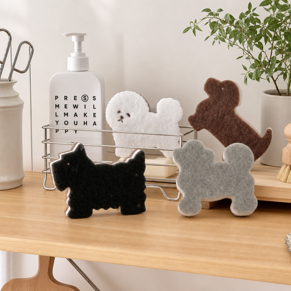 Cute Dog Kitchen Cleaning Sponge