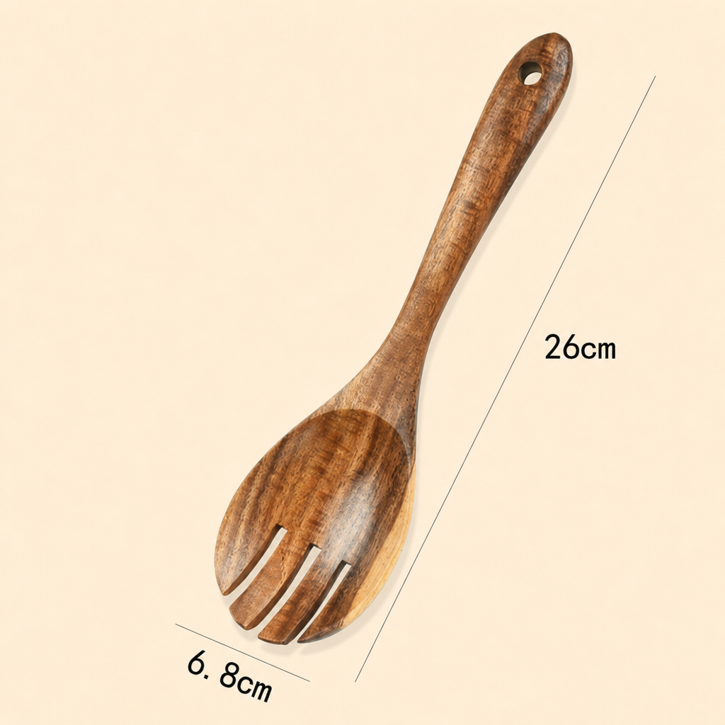 Acacia Wood Salad Serving Spoon and Fork
