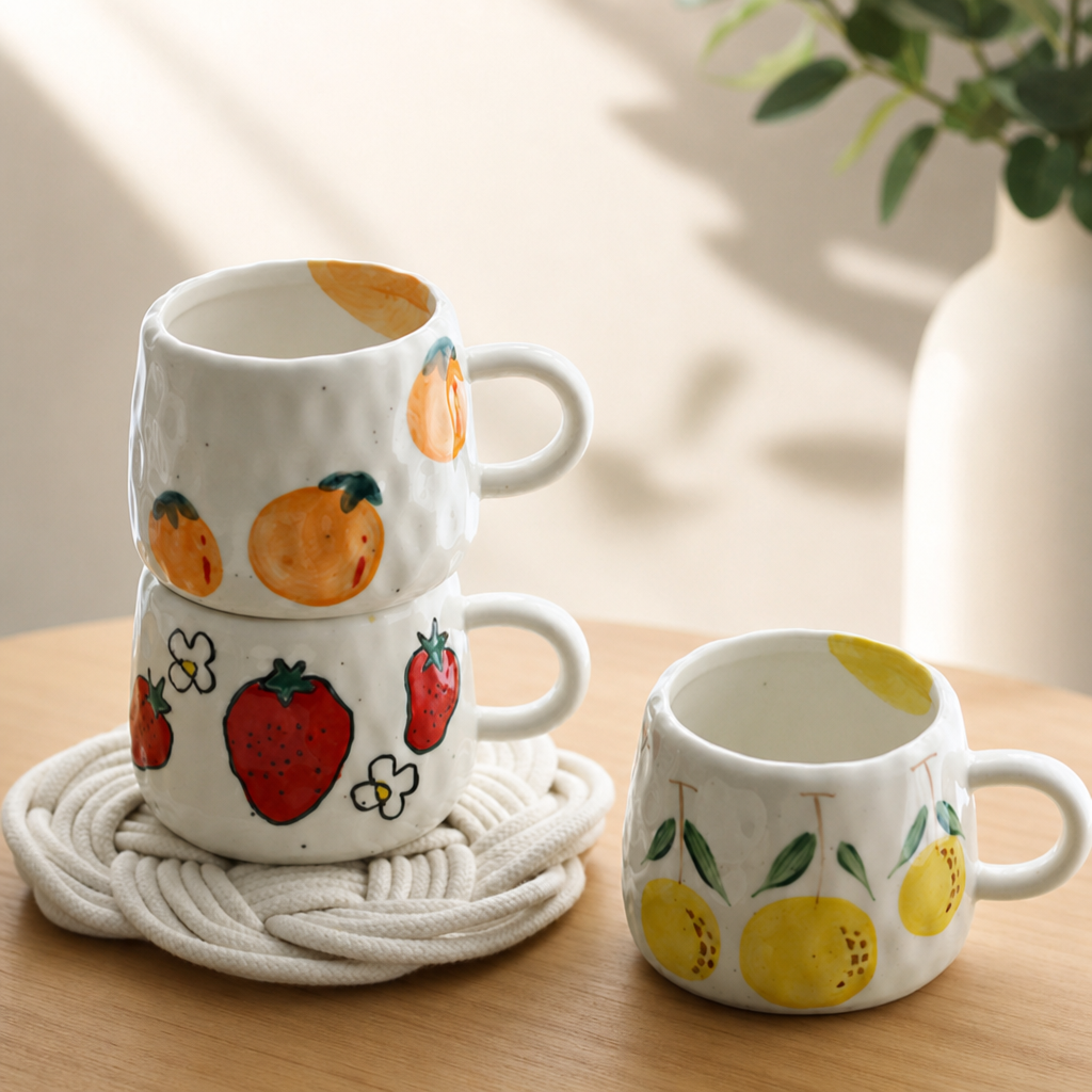 Ceramic Underglaze Painted Mug