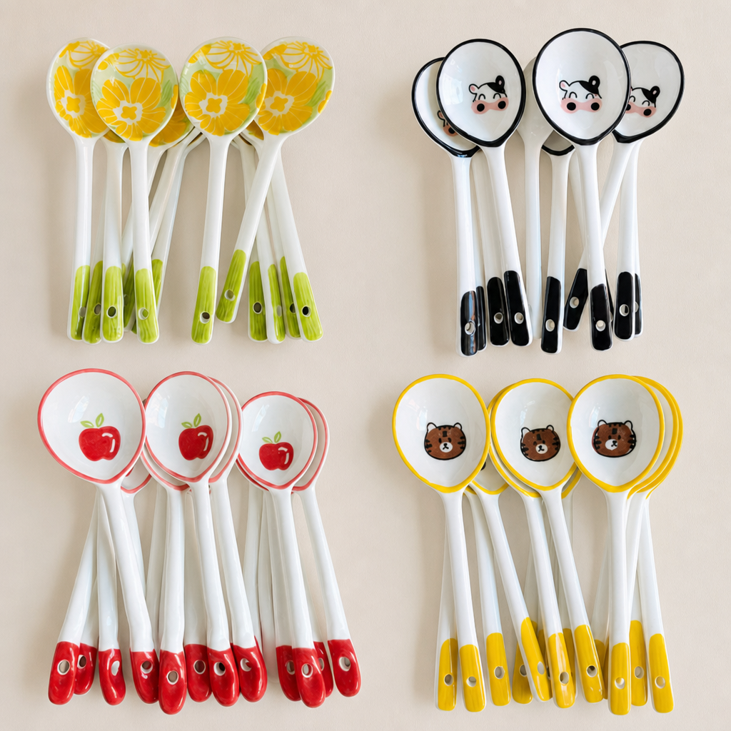 Cute Household Spoon – Cartoon Rice Spoon and Soup Spoon