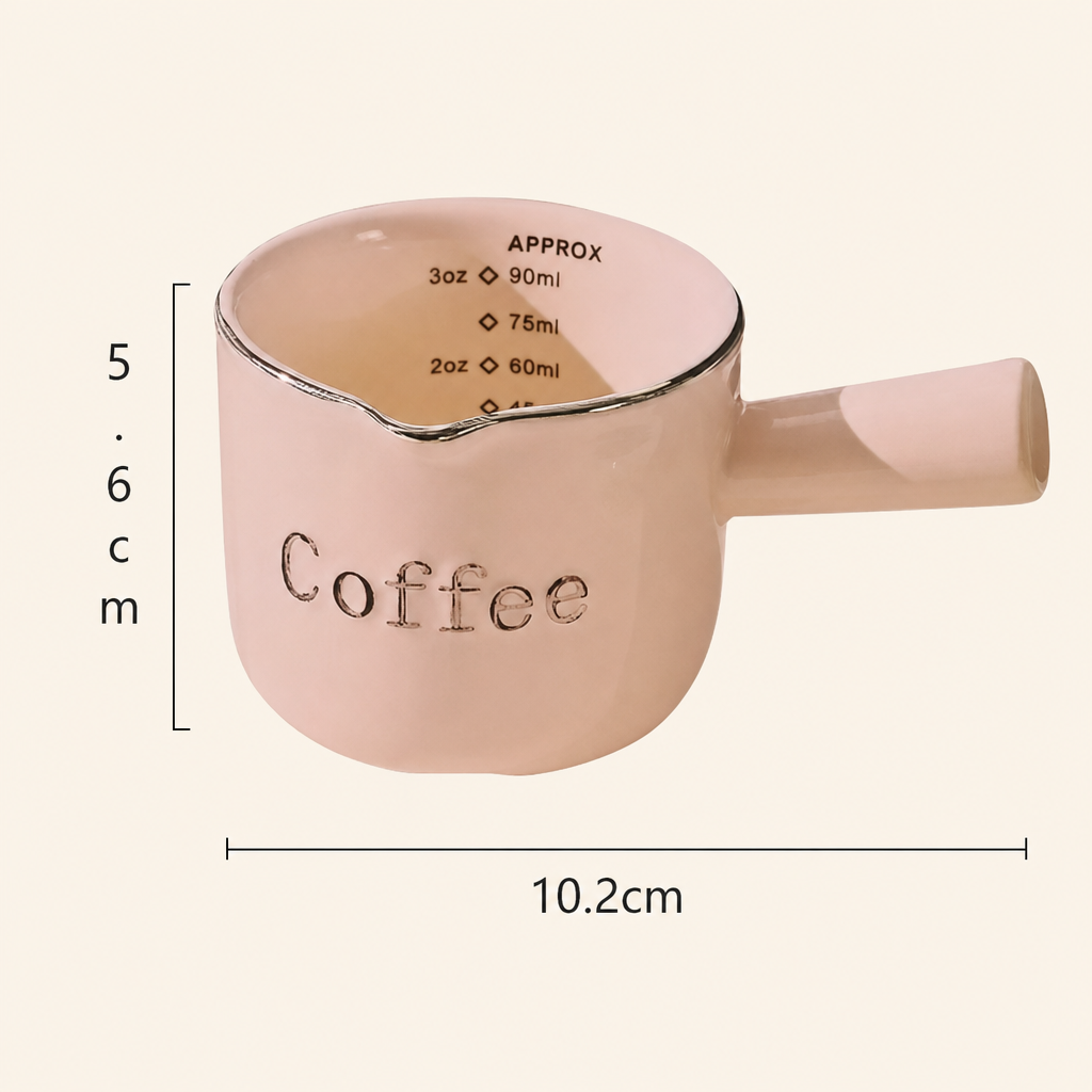 Ceramic Coffee Creamer Cup with Measurement Scale