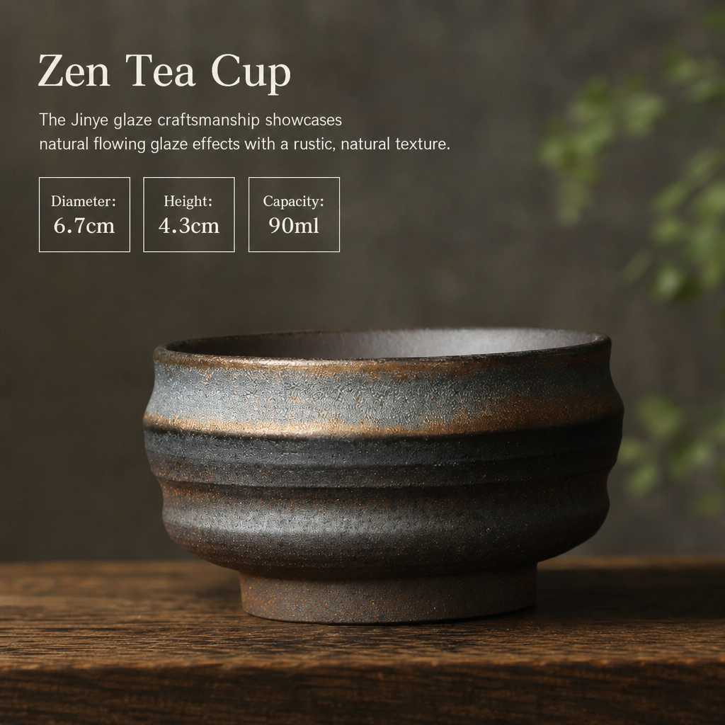 Rustic Ceramic Tea Cup Handmade Pottery Teacup