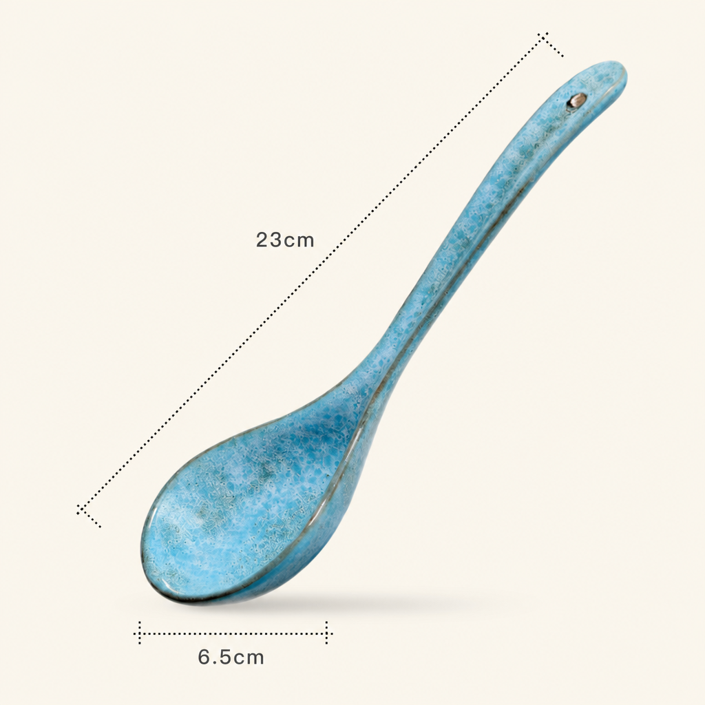 Creative Ceramic Soup Spoon Long Handle Serving Spoon