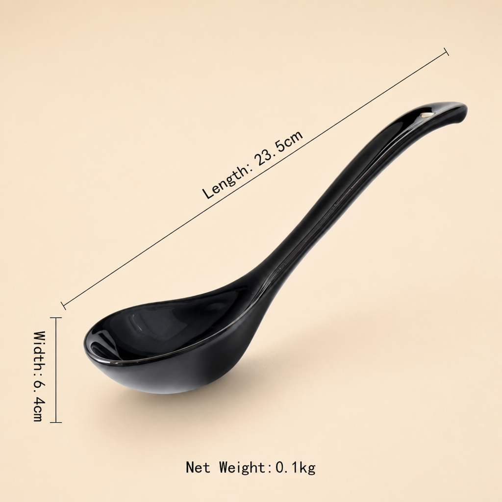 Creative Ceramic Soup Spoon Long Handle Serving Spoon
