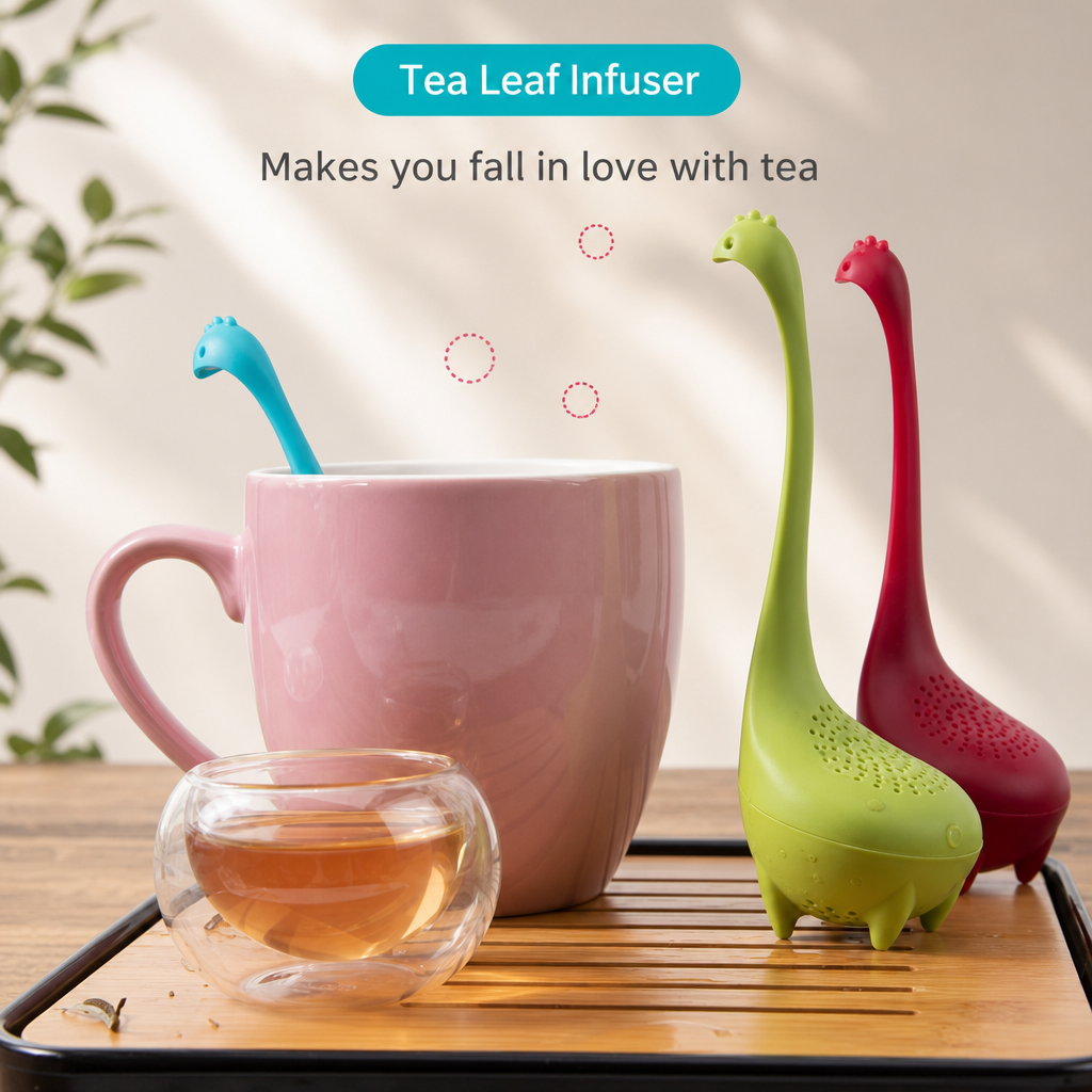 Silicone Nessie Tea Infuser Strainer Cute Loch Ness Monster Tea Filter