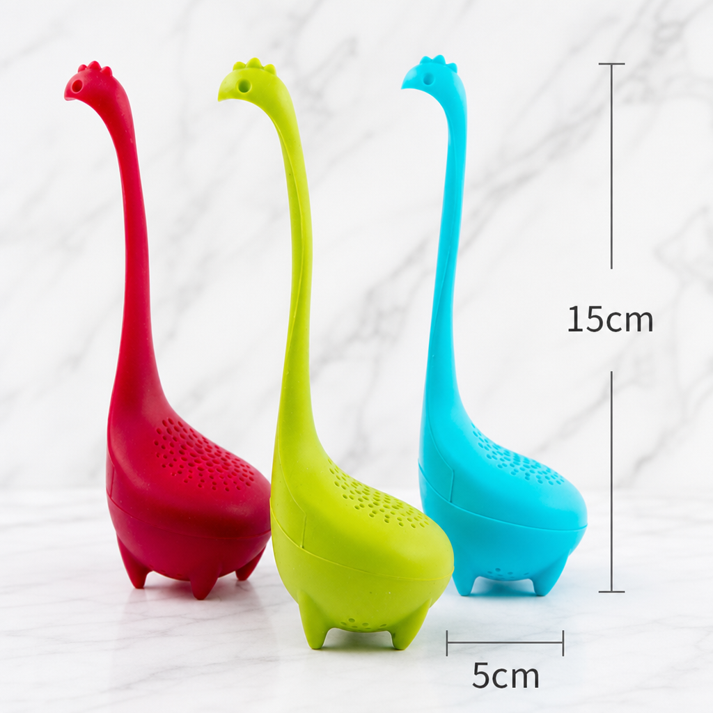 Silicone Nessie Tea Infuser Strainer Cute Loch Ness Monster Tea Filter