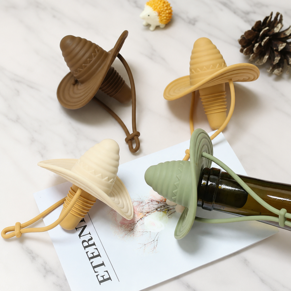 Creative Silicone Cowboy Hat Bottle Stopper Reusable Bottle Sealer