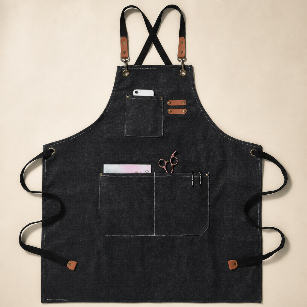 Thick Canvas Cotton Apron Kitchen Household Work Apron