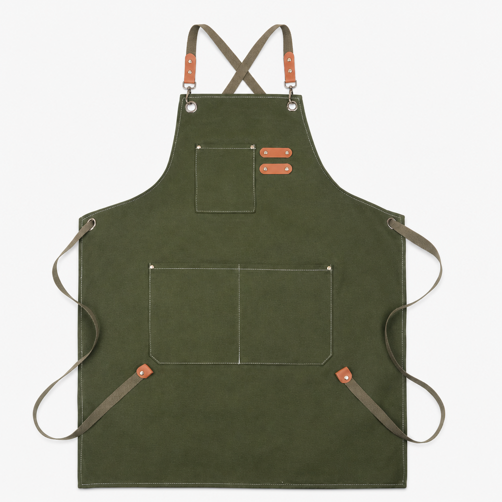 Thick Canvas Cotton Apron Kitchen Household Work Apron