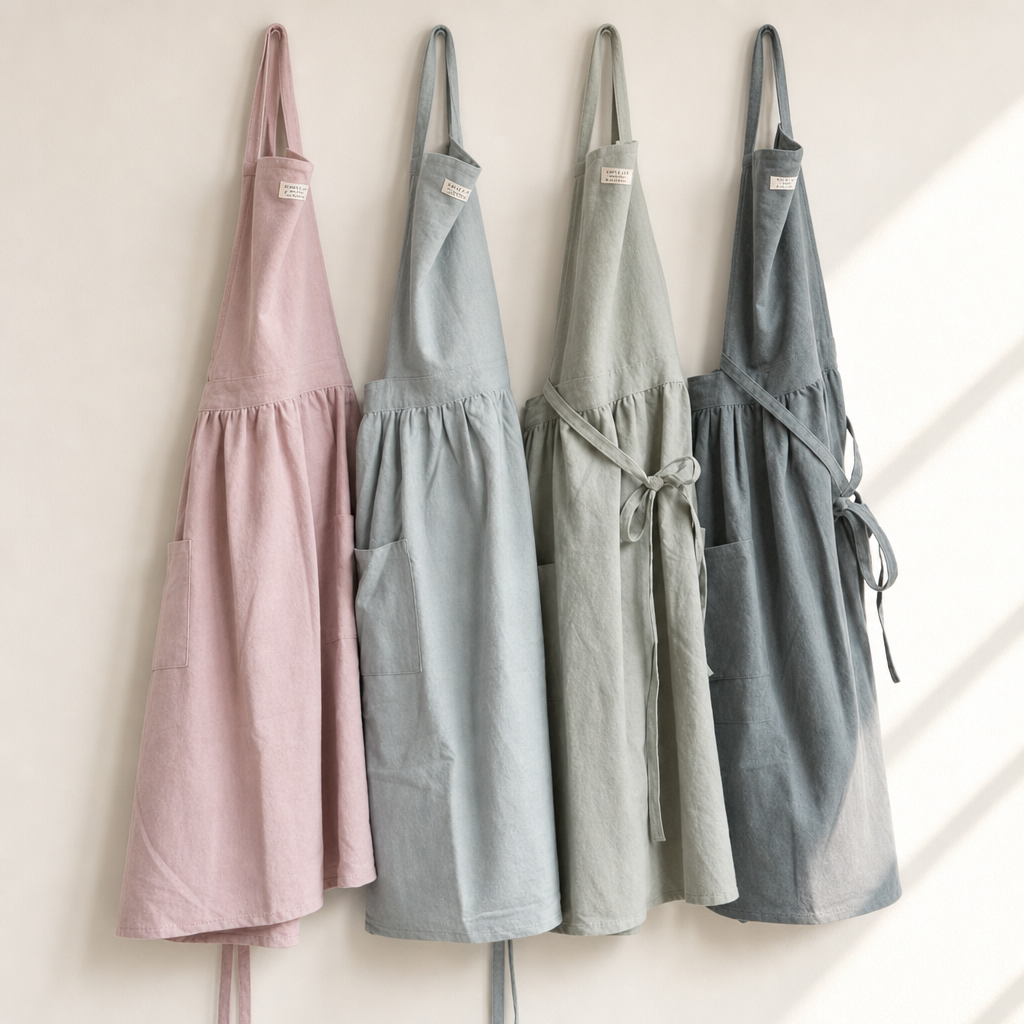 Linen Cotton Cross Back Apron Kitchen Cooking Household Work Apron