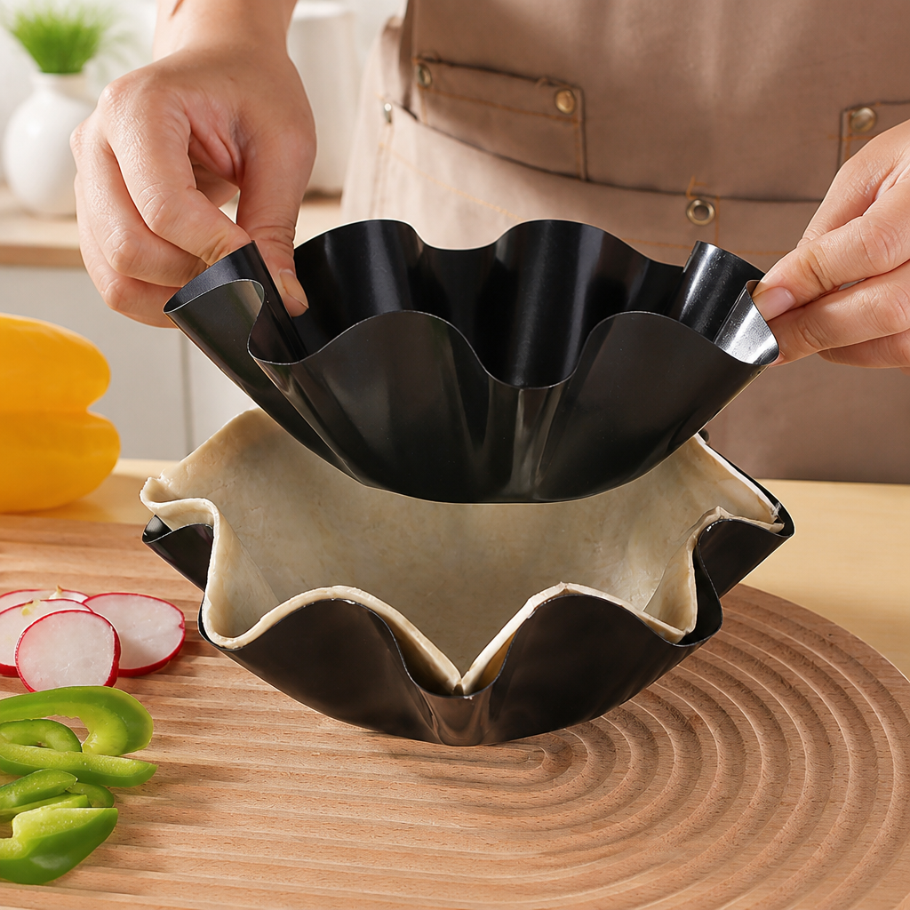 Flower Shape Baking Bowl Non Stick Carbon Steel Cake Mold Salad Bowl