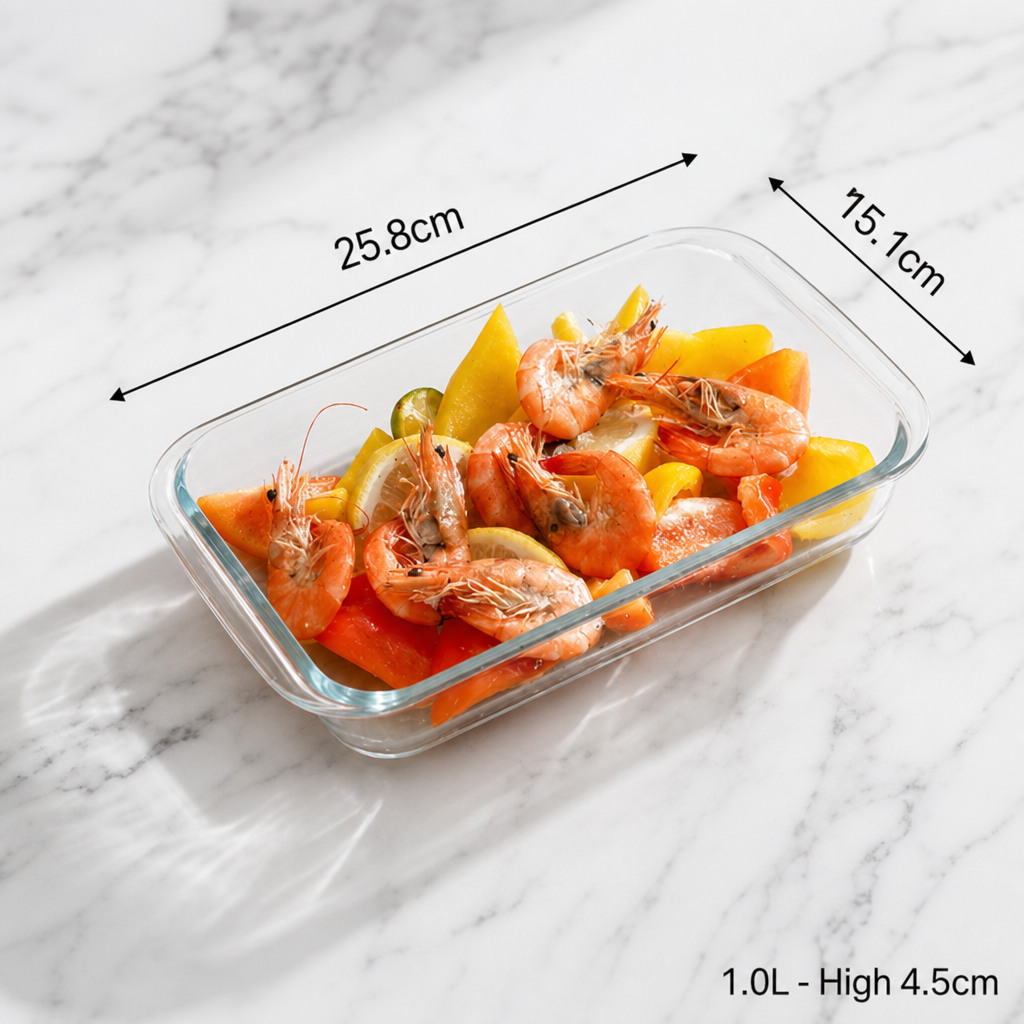 Rectangular Glass Baking Dish Heat Resistant Oven Safe Baking Tray