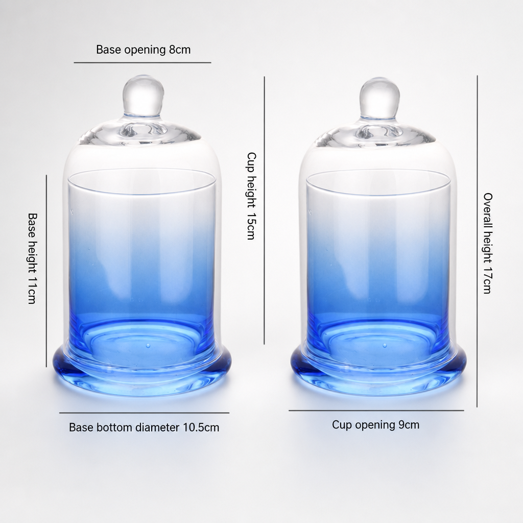 Crystal Glass Aromatherapy Cover Jar Decorative Candle Holder