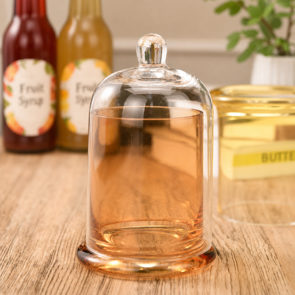 Crystal Glass Aromatherapy Cover Jar Decorative Candle Holder