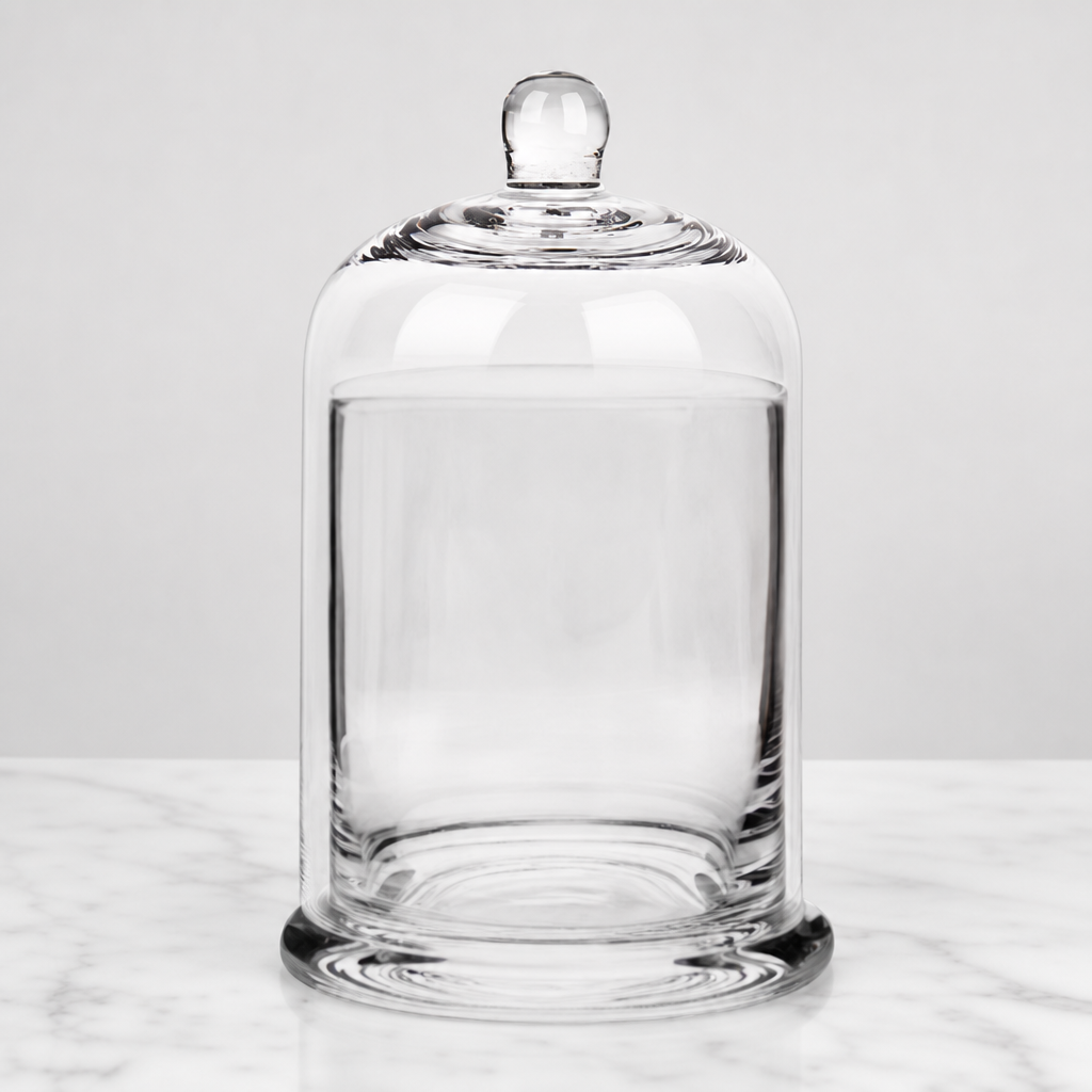 Crystal Glass Aromatherapy Cover Jar Decorative Candle Holder