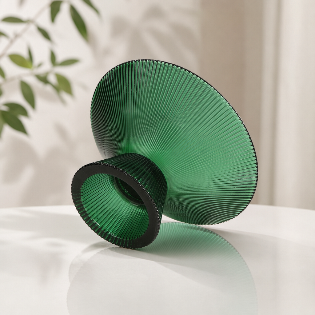 Minimalist Glass Fruit Bowl Decorative Serving Bowl